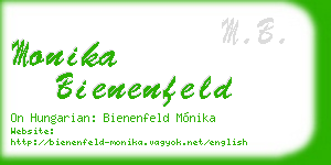 monika bienenfeld business card